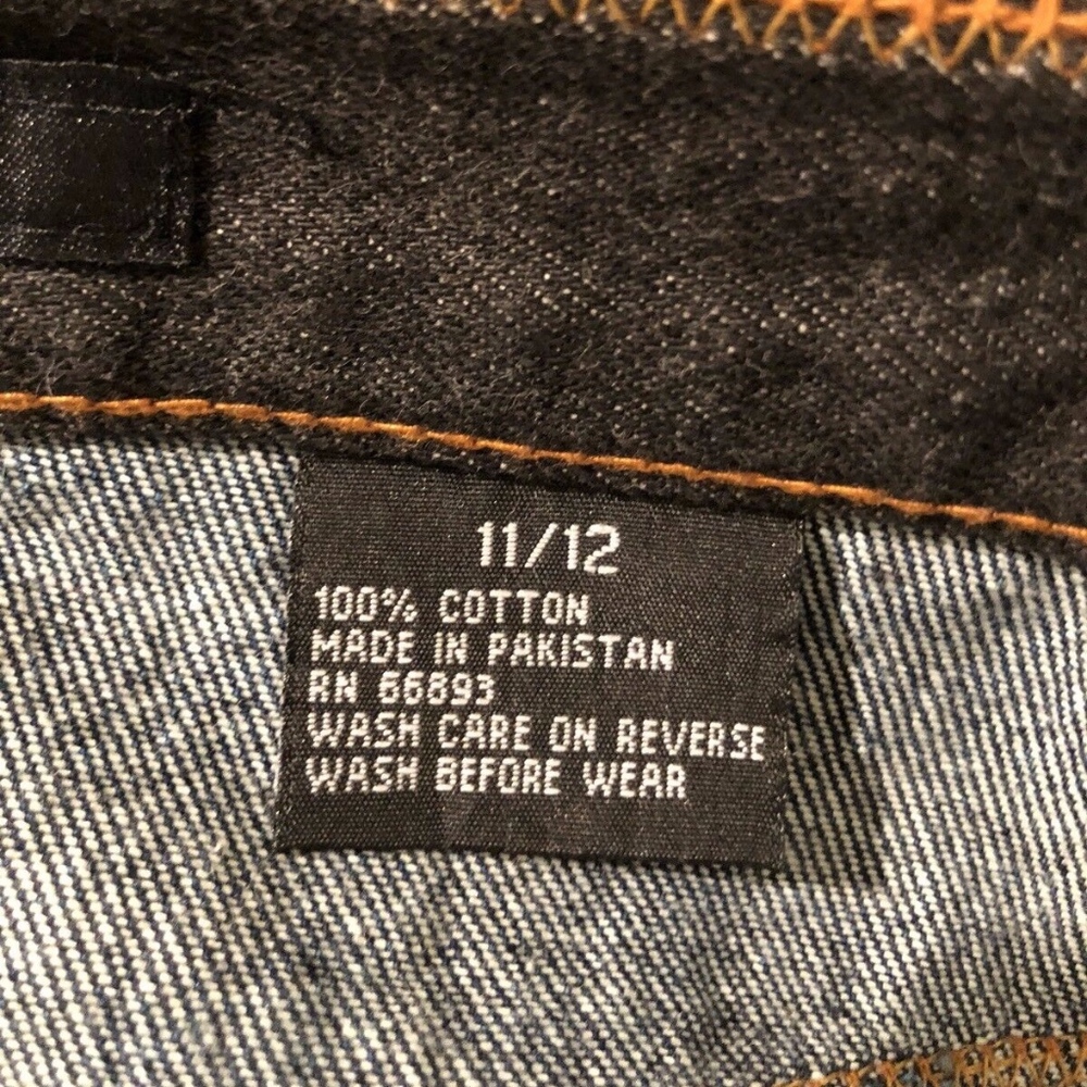 Long Patchwork Denim Skirt Modest Reverse Stitch - image 8